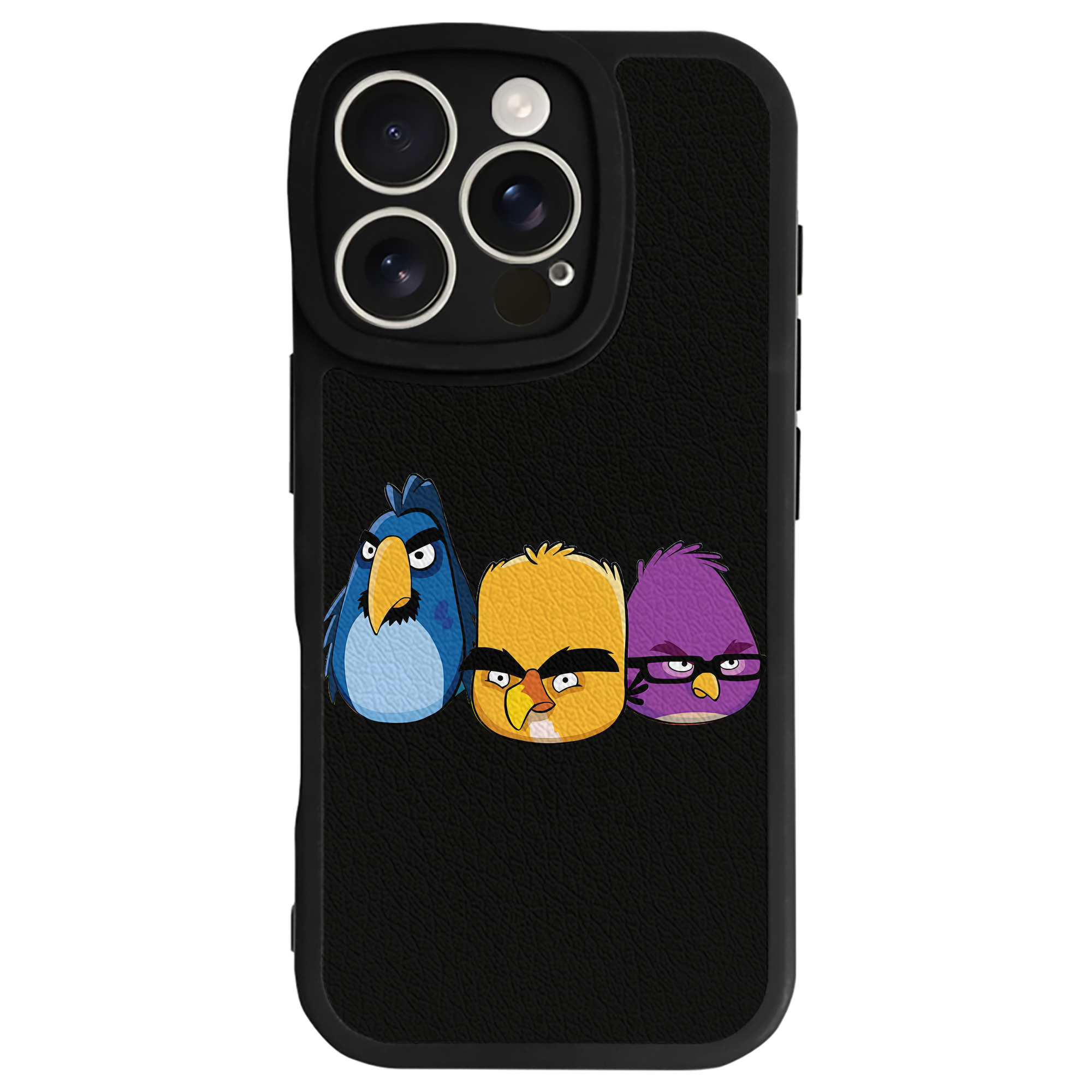 （画像用） Angry Birds アングリーバード 【iPhone 16シリーズ対応】シリコンスマホケース（レザー調） 材質：シリコン